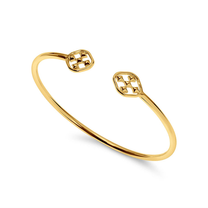 Shield bangle bracelet