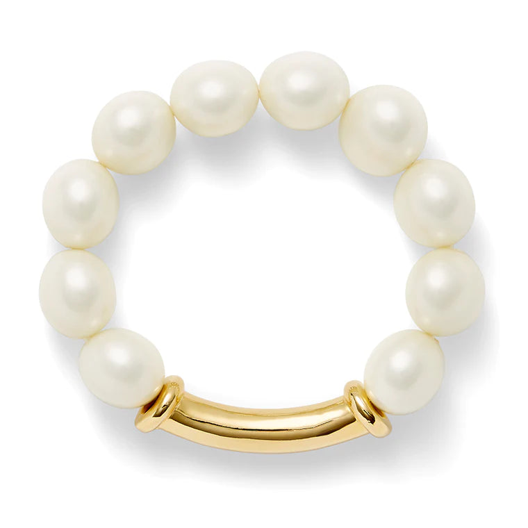Tube Pearl Pebble Bracelet