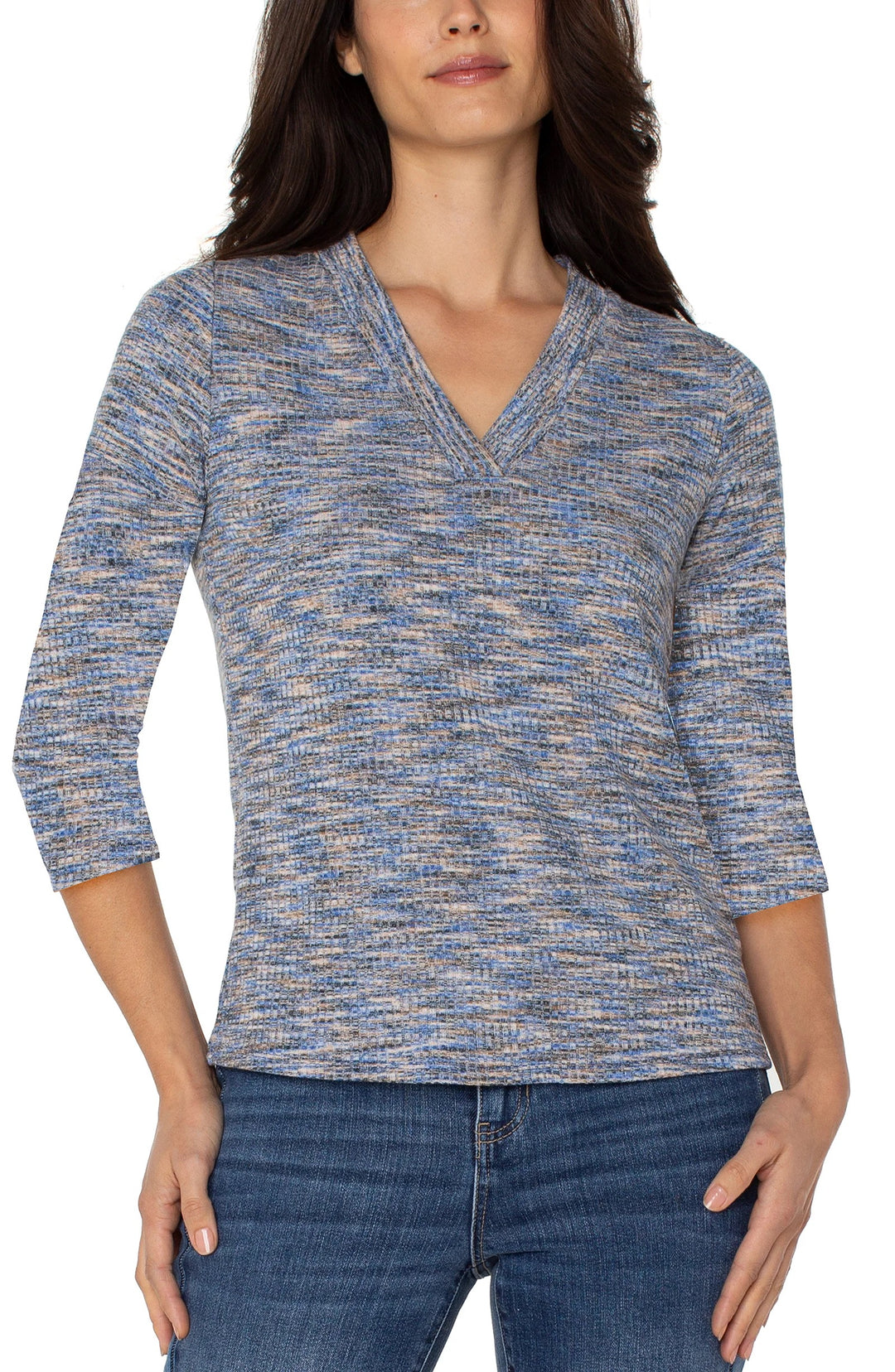 3/4 Sleeve Blue-Dye Tee