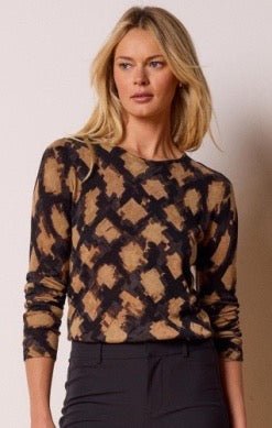 Fall Glow Check Sweater