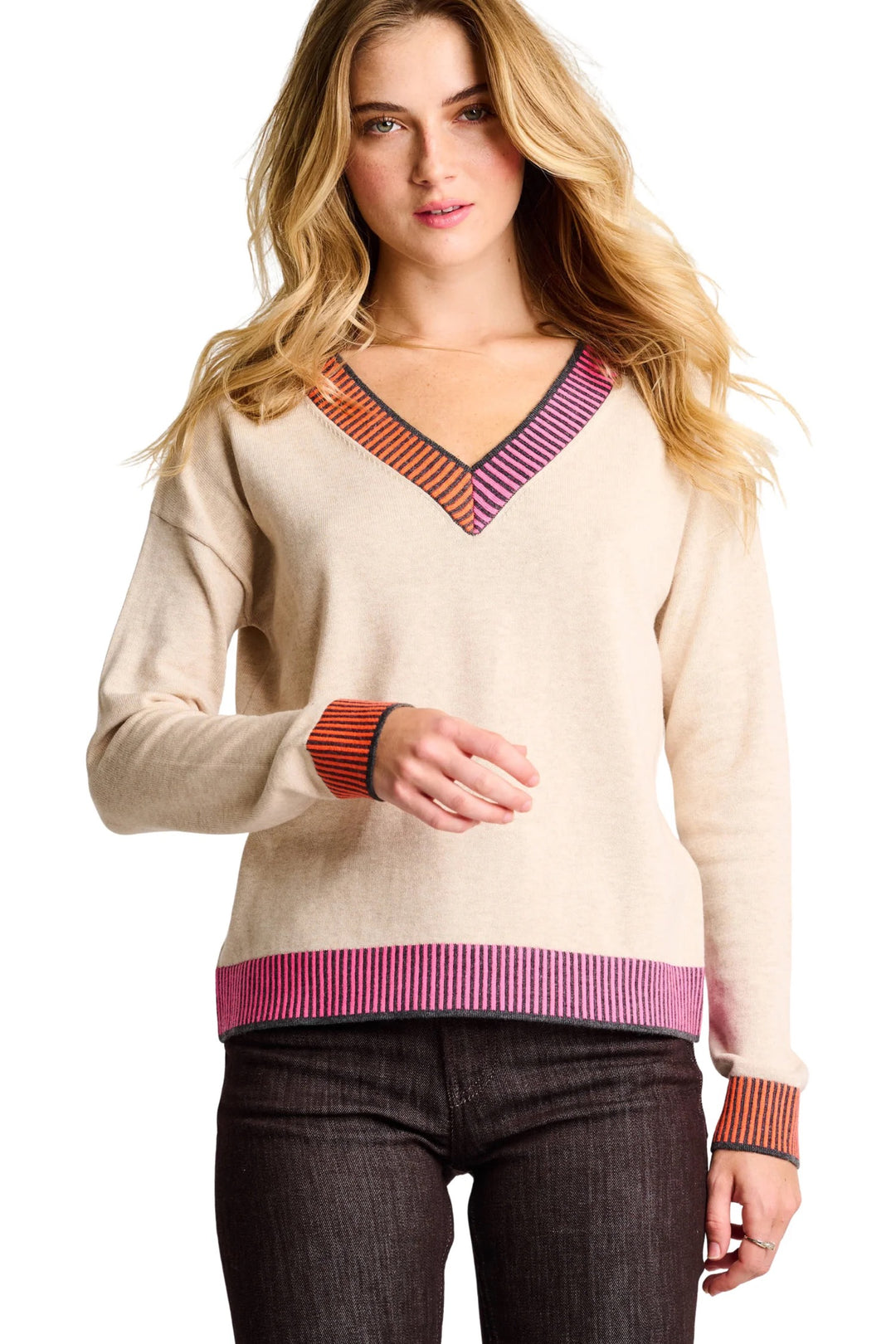 Ribbed & Ready Almond Sweater