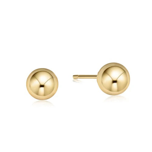 8mm Classic stud earring in gold
