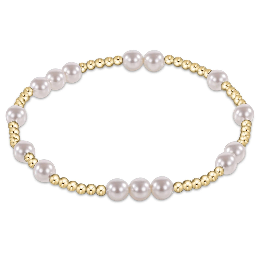 Hope Unwritten 6mm Pearl Bead Bracelet - Pearl