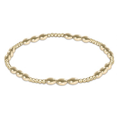 Harmony Joy Pattern 2mm Gold Bead Bracelet
