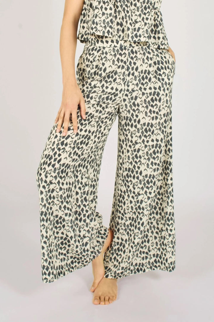 Evie Black Print Trouser