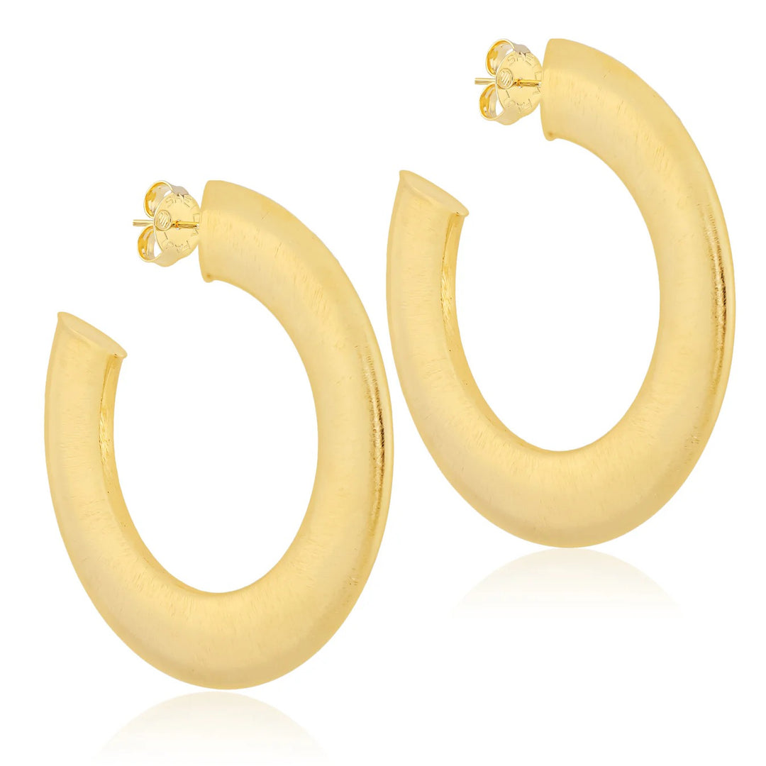 Irene Brush Gold Hoop Earring