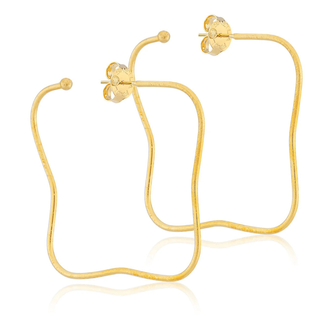 Wiggle Square Hoop Earrings BG