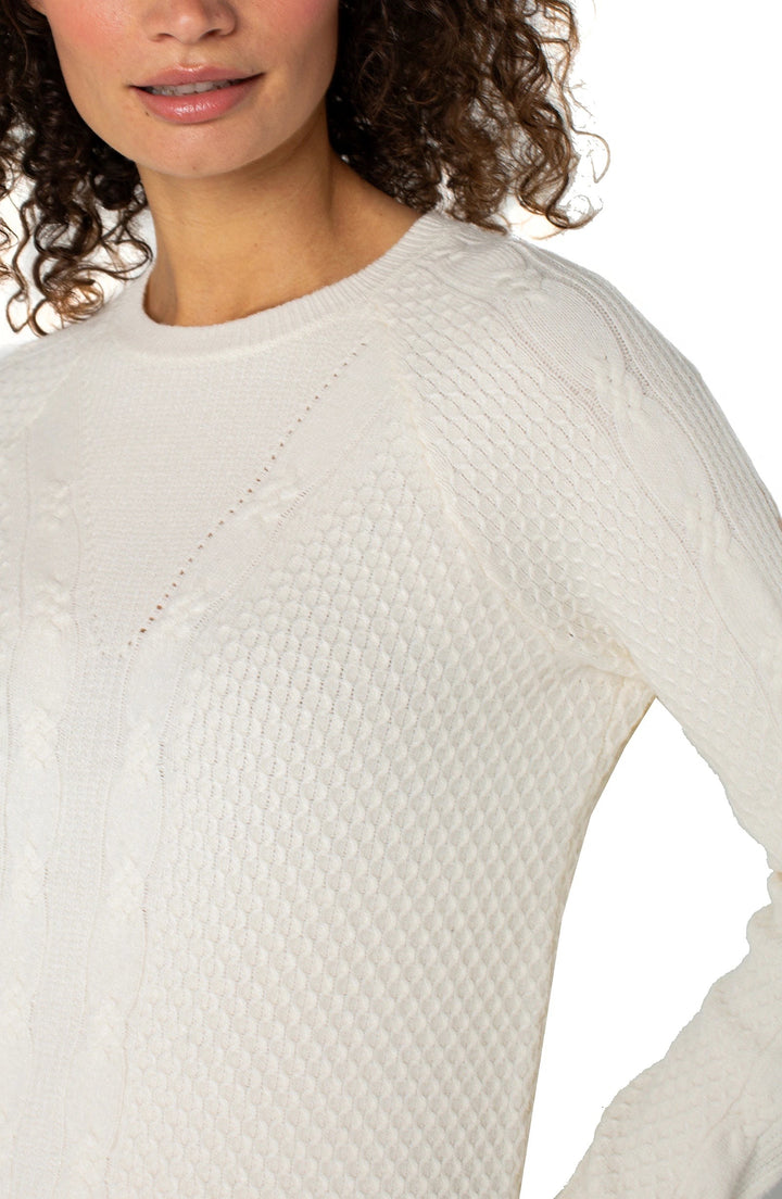 Cable Crew Neck Sweater