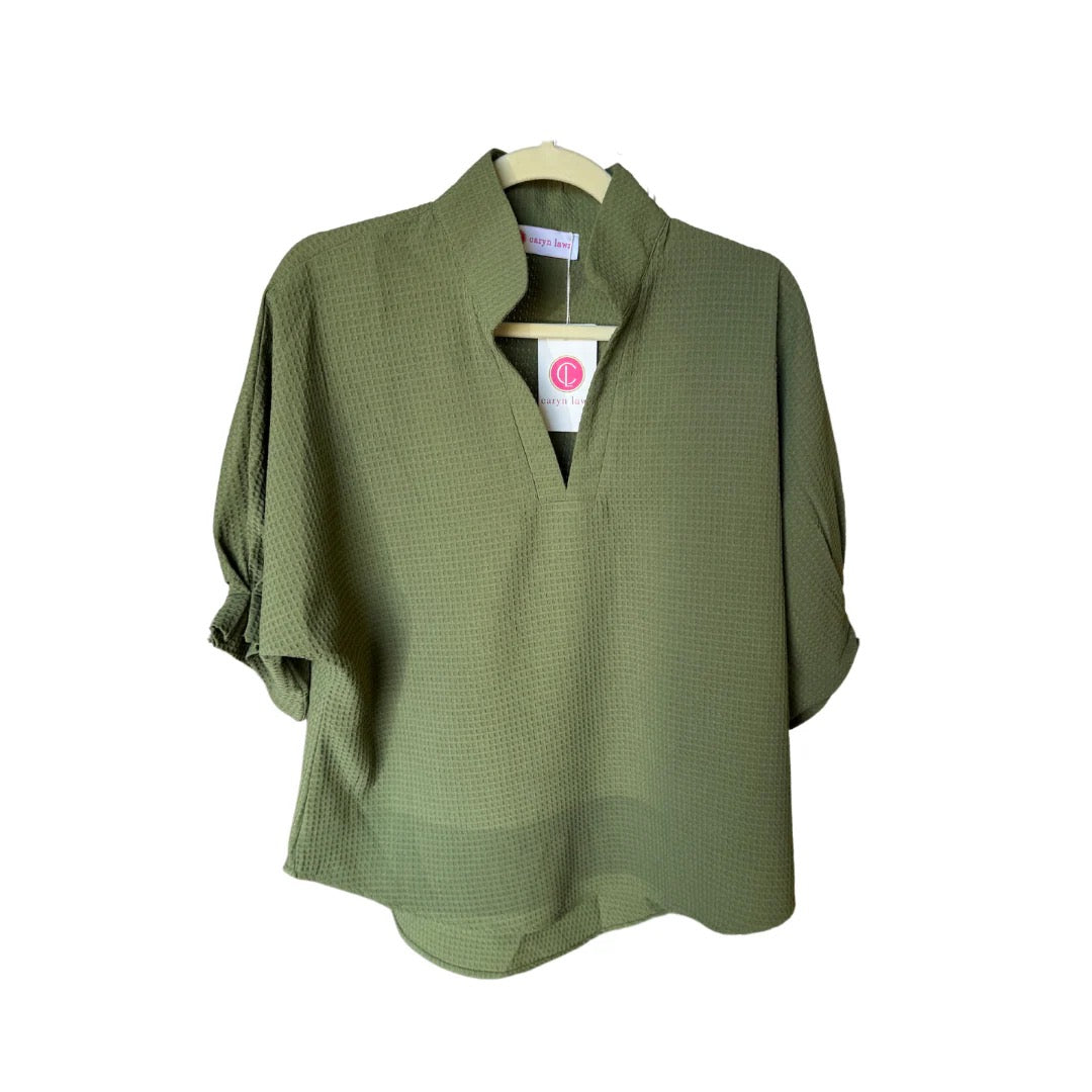 Caroline Olive Top
