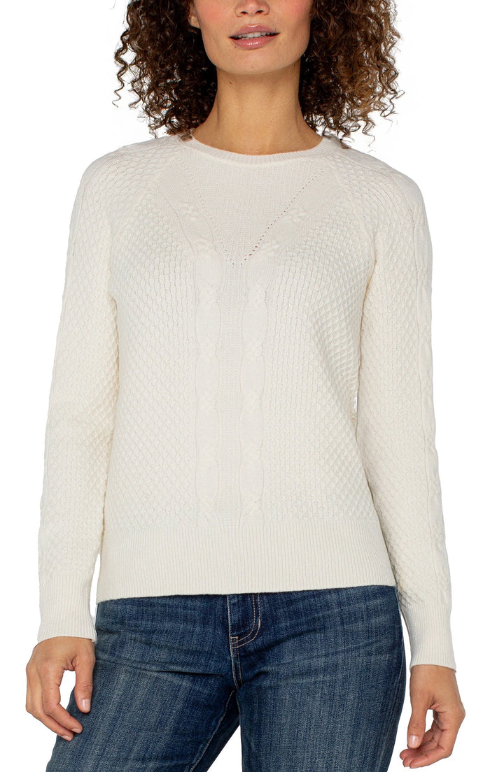 Cable Crew Neck Sweater