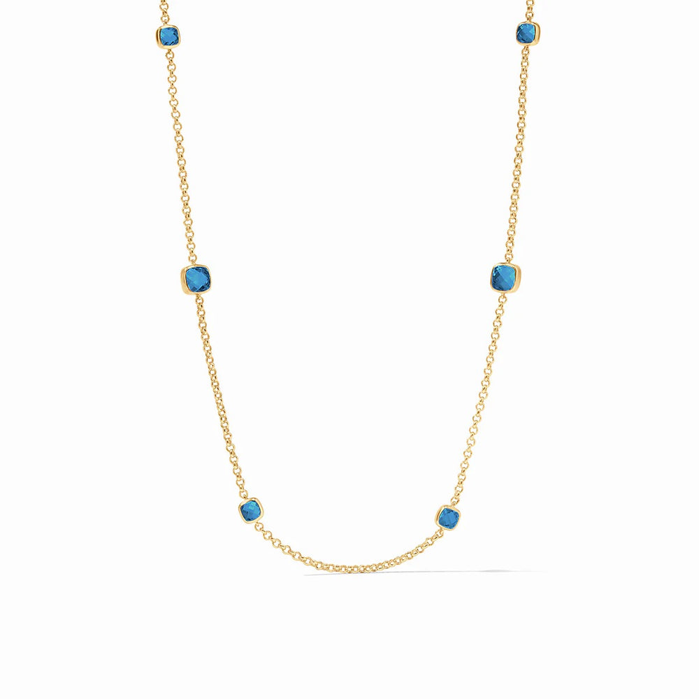Long gold-plate chain necklace 