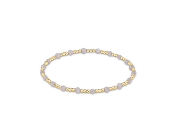 Gemstone Gold Sincerity Pattern 3MM Bead Bracelet