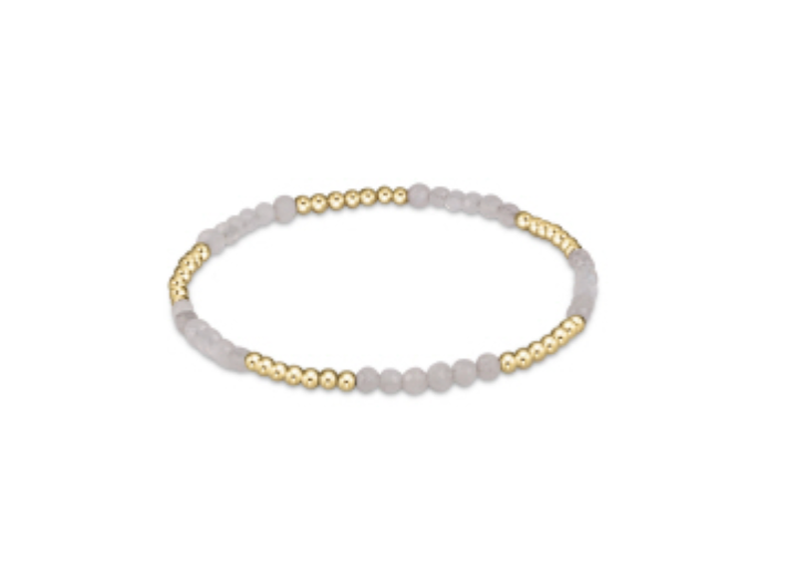 Gemstone Blissful Pattern 2.5MM Gold Bead Bracelet