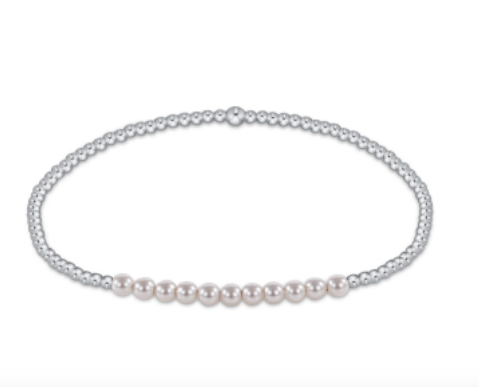 Sterling Bliss 2MM Bead Bracelet - Pearl
