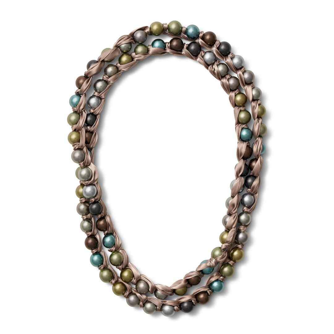 Ribbons + Pearls Necklace