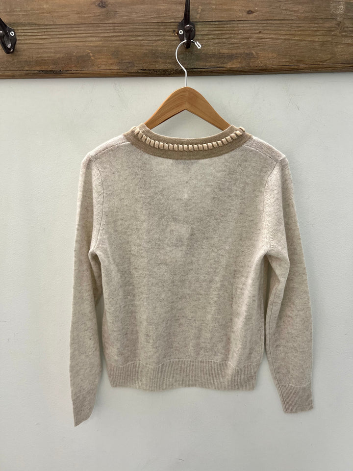 Laced V-Neck Sweater