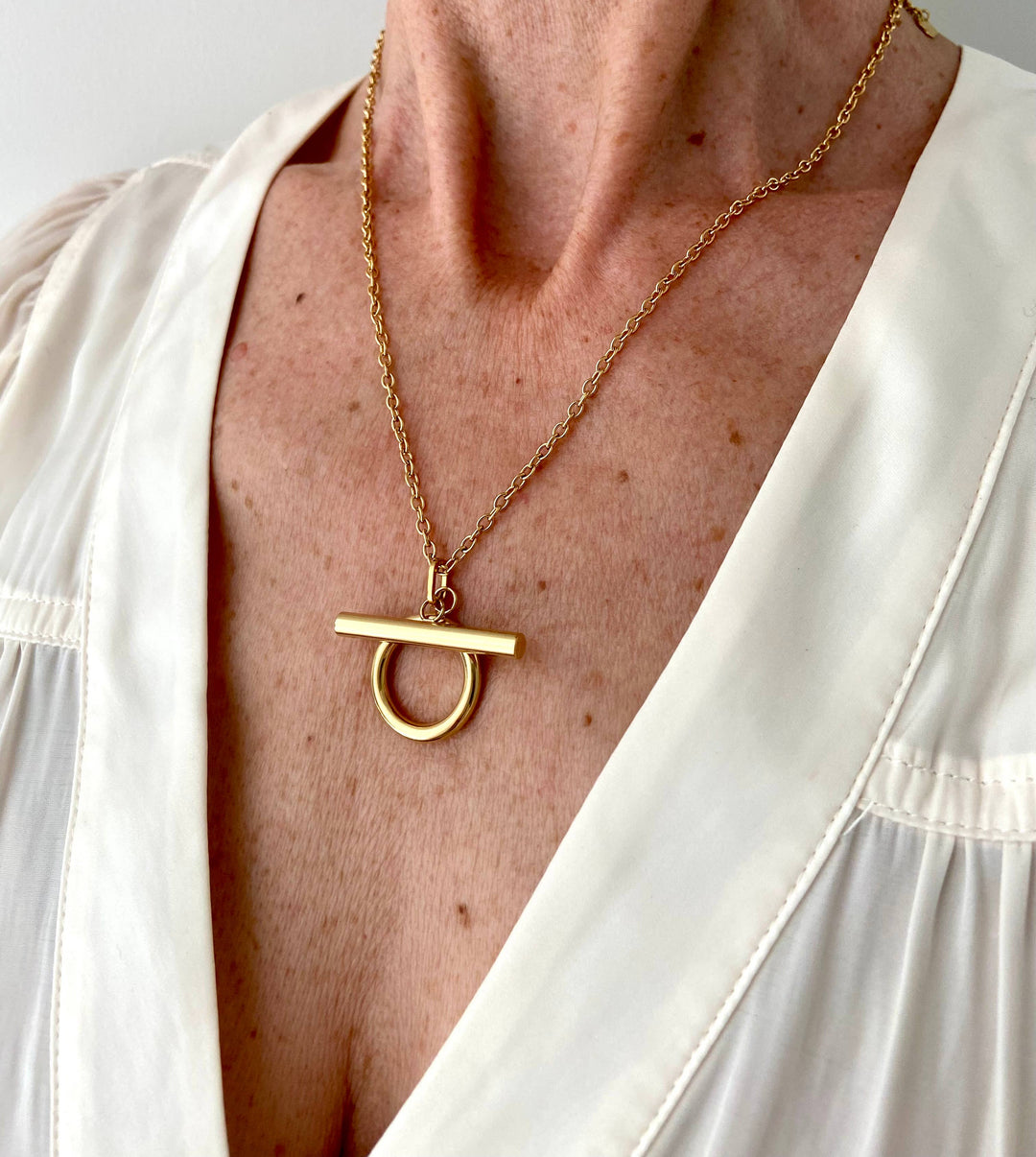 Omega 18K GP on SS Necklace