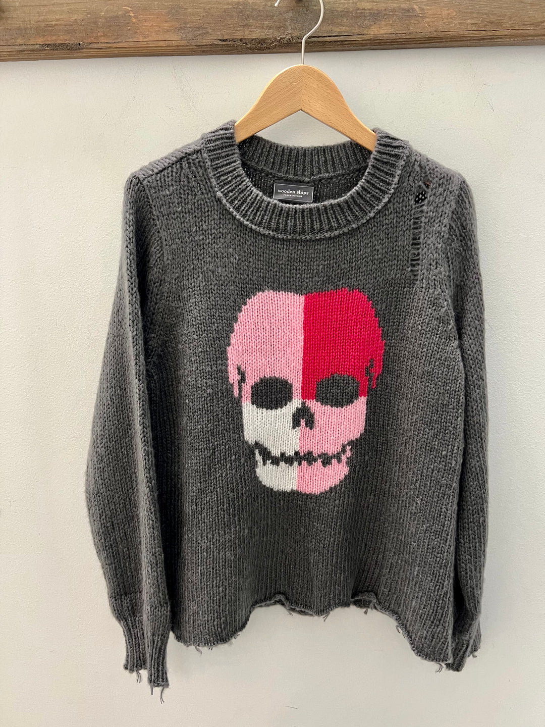WS Distress Skull Sweater