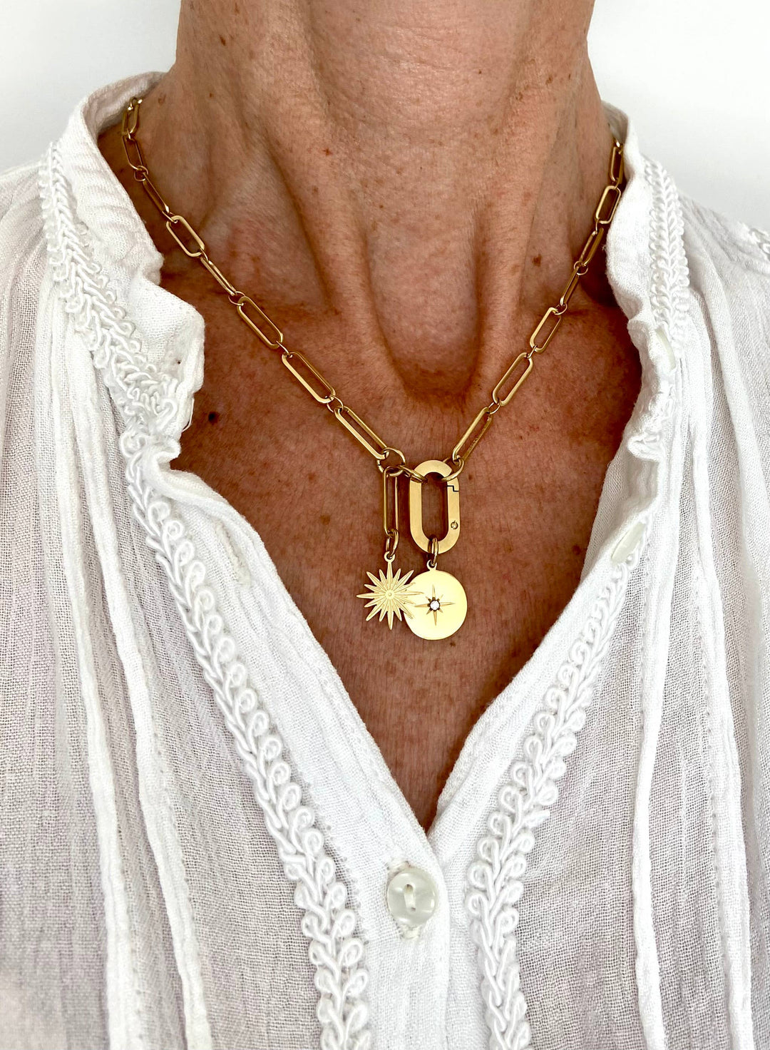 Ondine 14K GP on SS Necklace