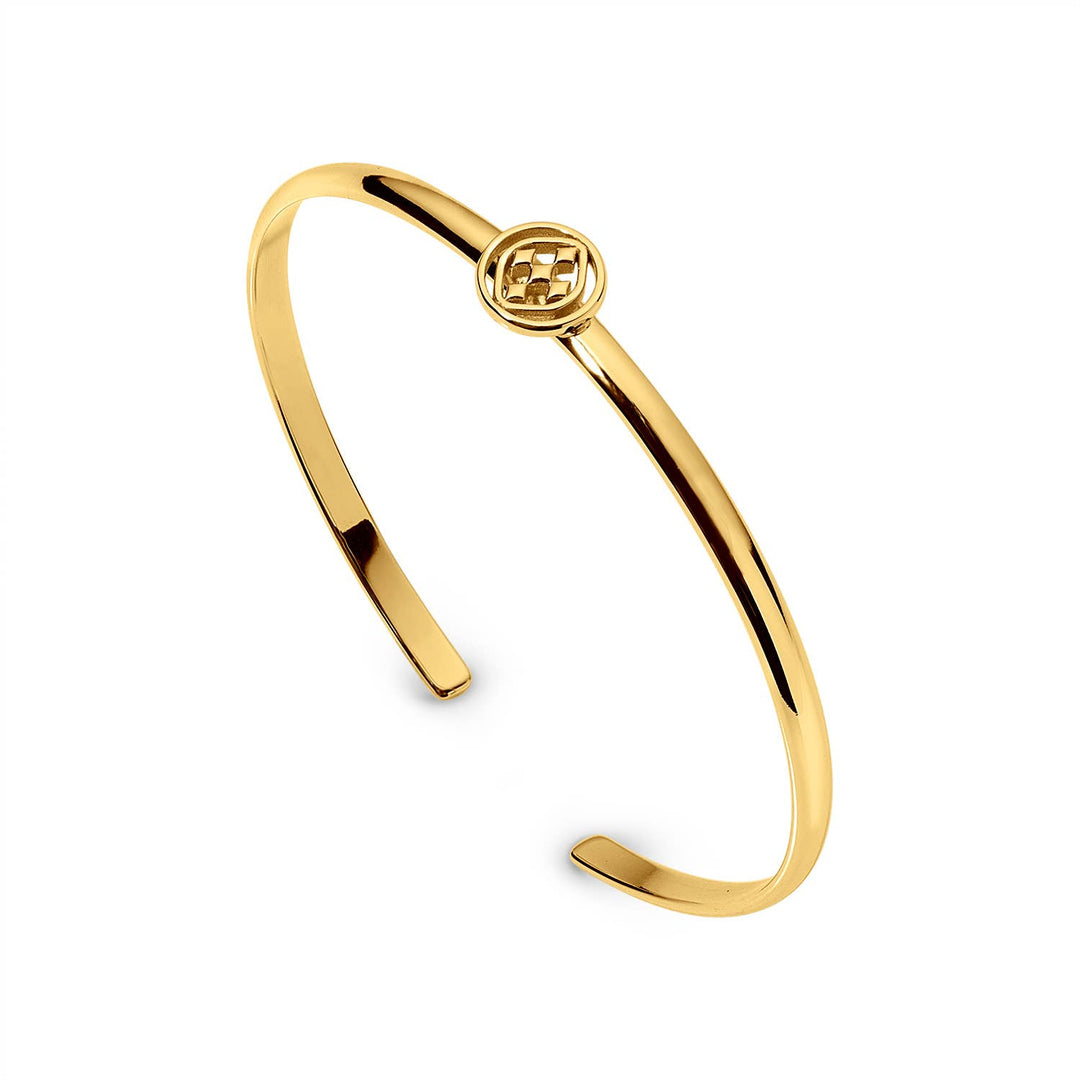 Medallion bangle bracelet