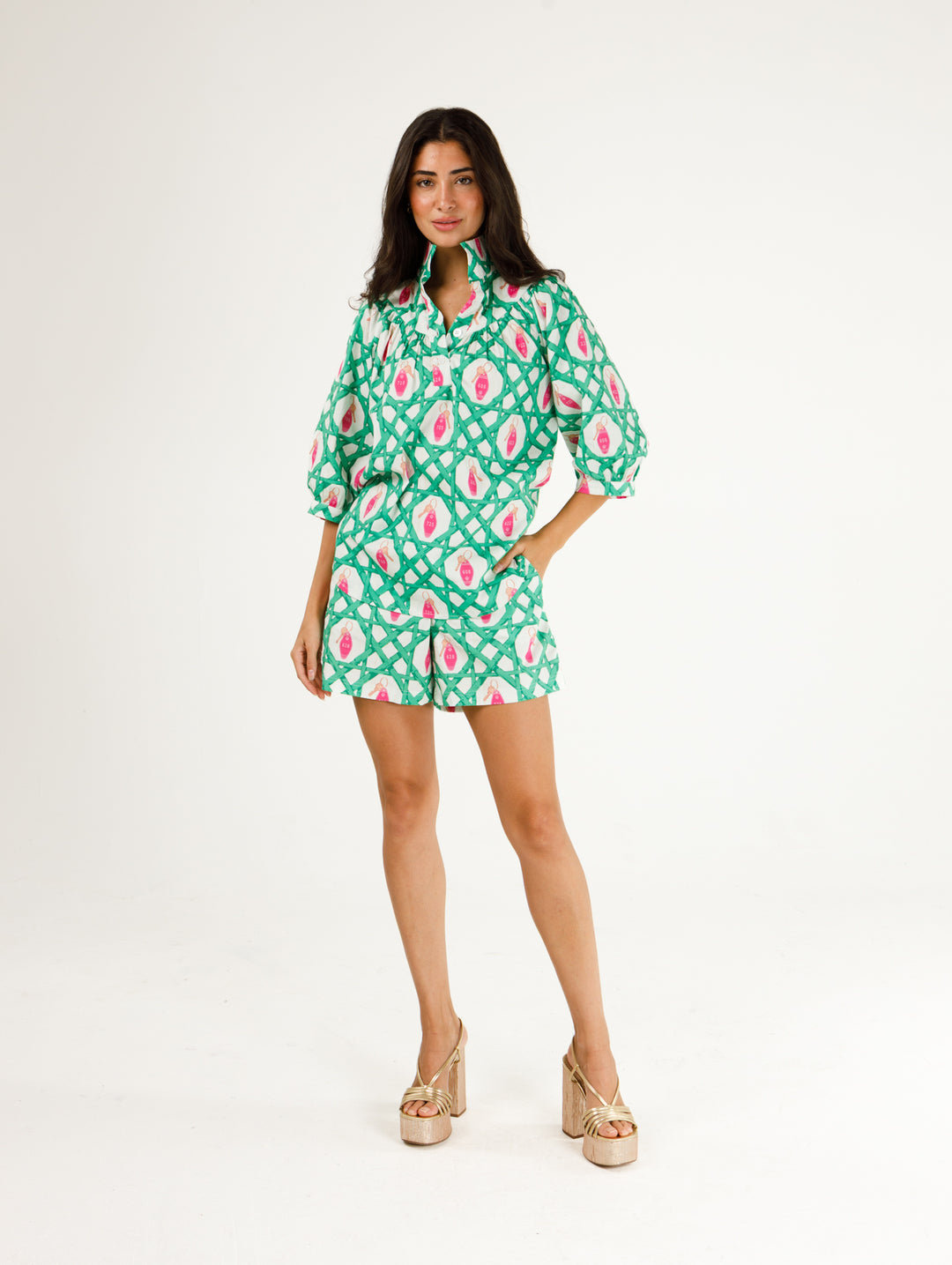 Holly Shae Taylor Motel Key shorts in pink, casual women's bottoms with a relaxed fit and comfortable waistband.