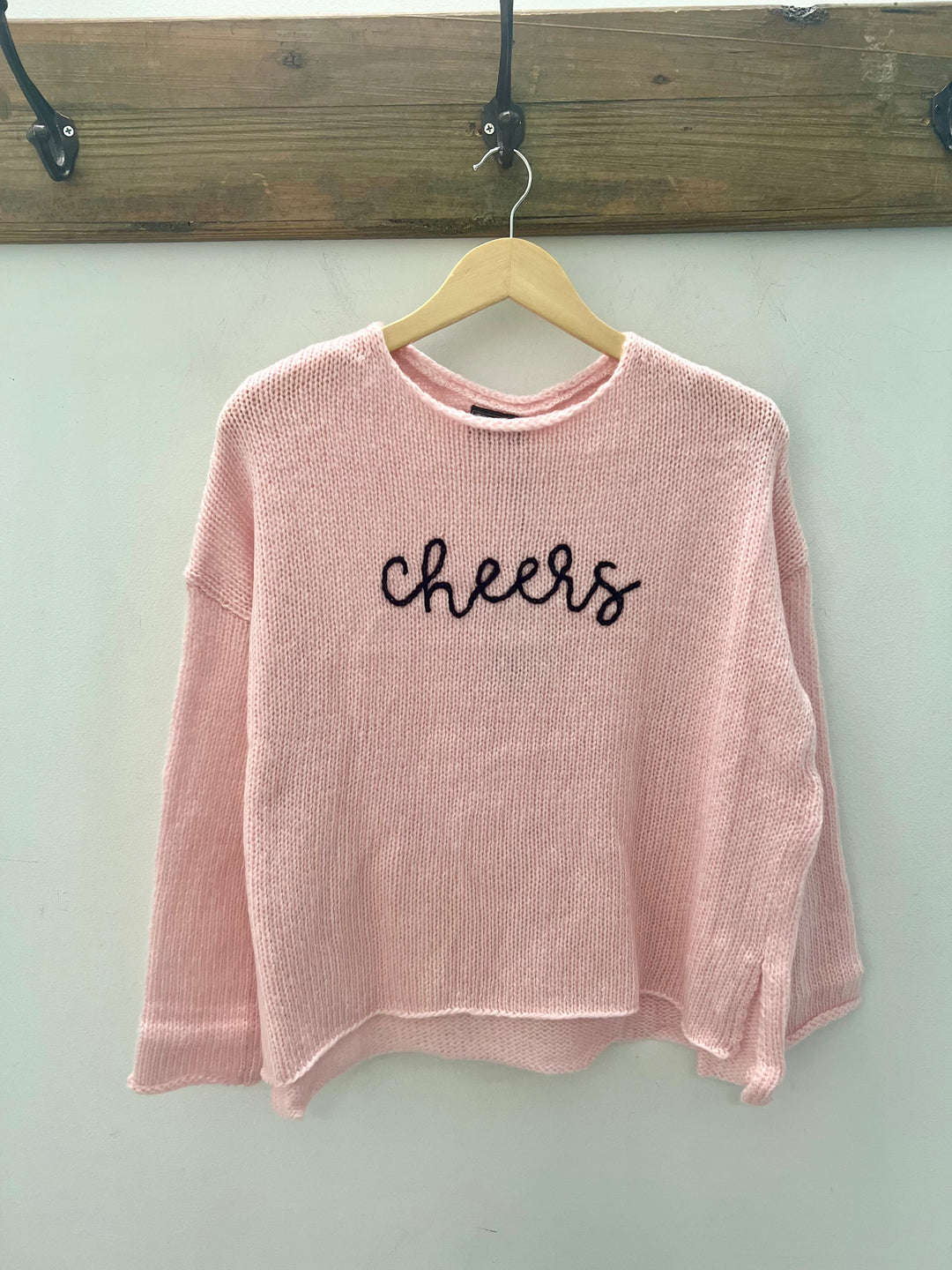 Cheers Embroidered Crew Sweater