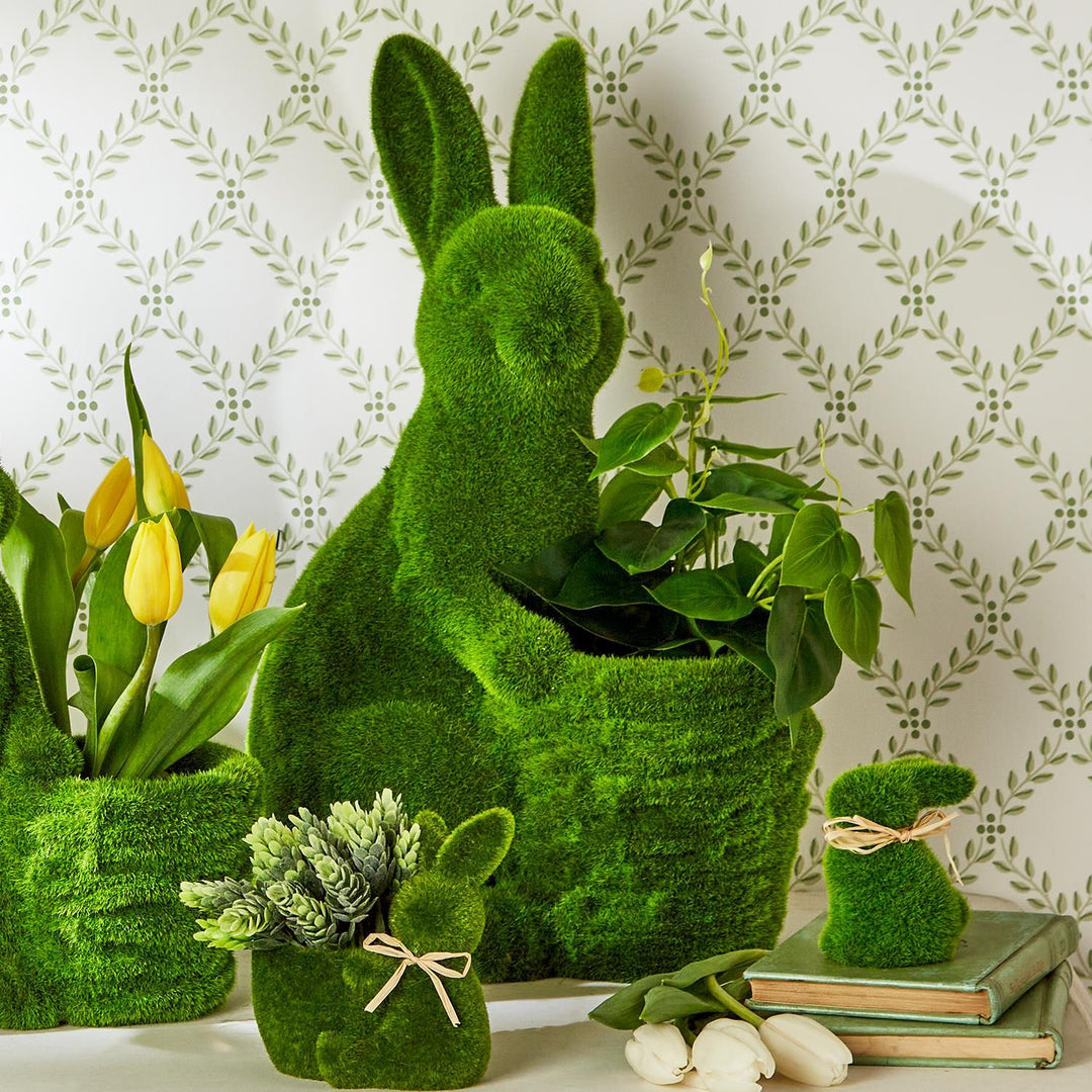 Faux Moss Easter Bunny