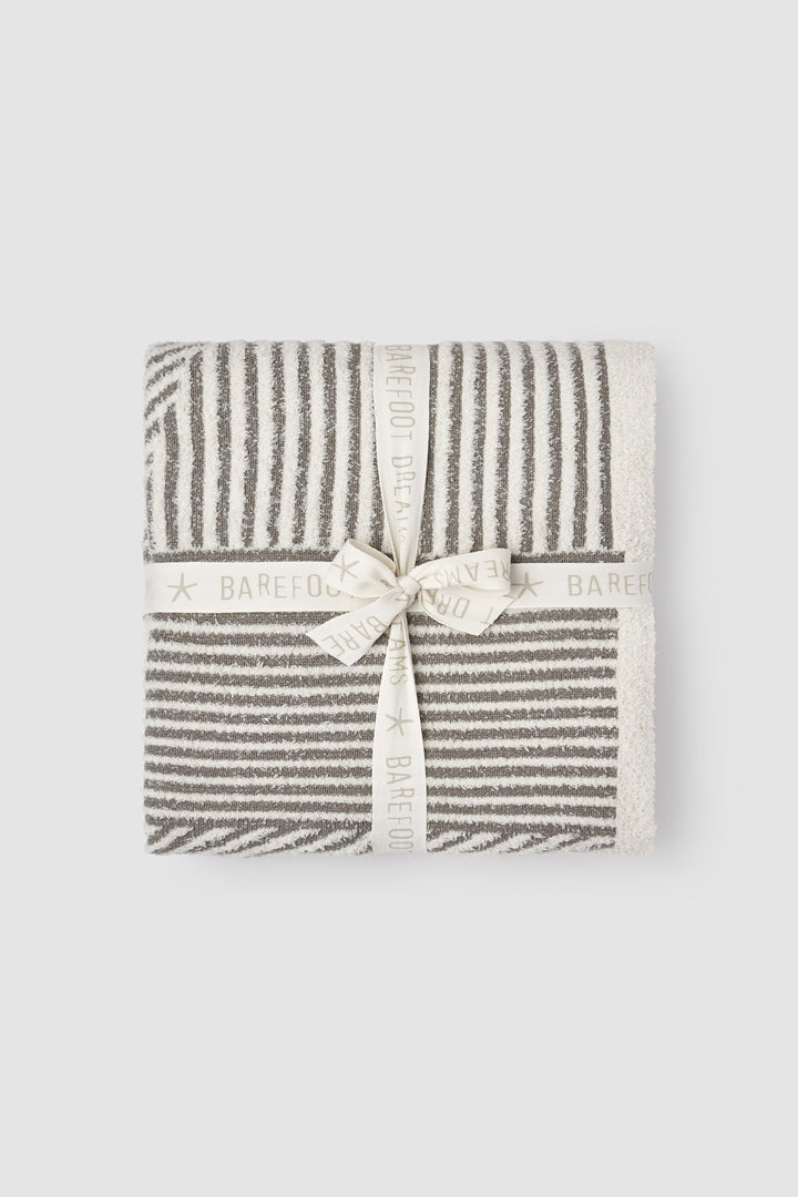 Barefoot Dreams CozyChic Cotton Linea Mixed Stripe Throw
