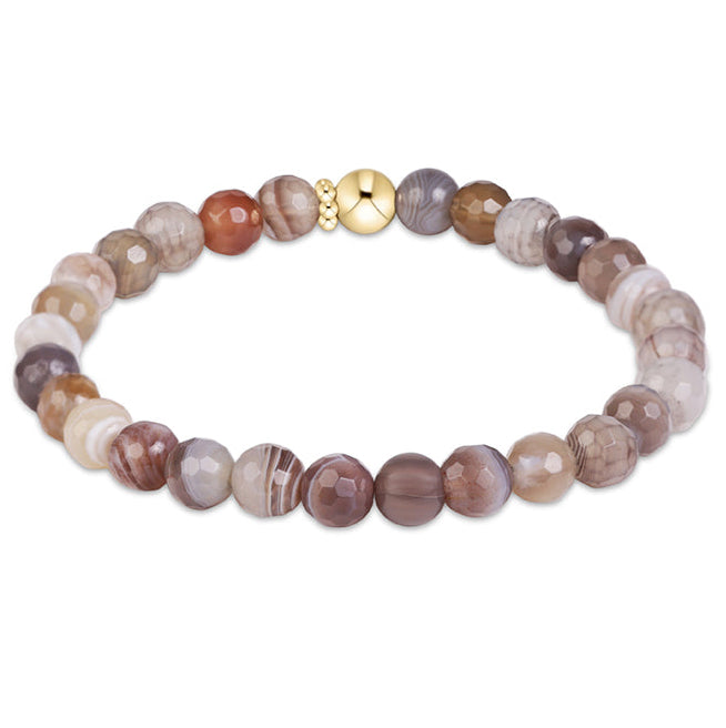 Enewton Classic Gemstone 6mm bracelet with polished beads and stretch design, 26FW collection