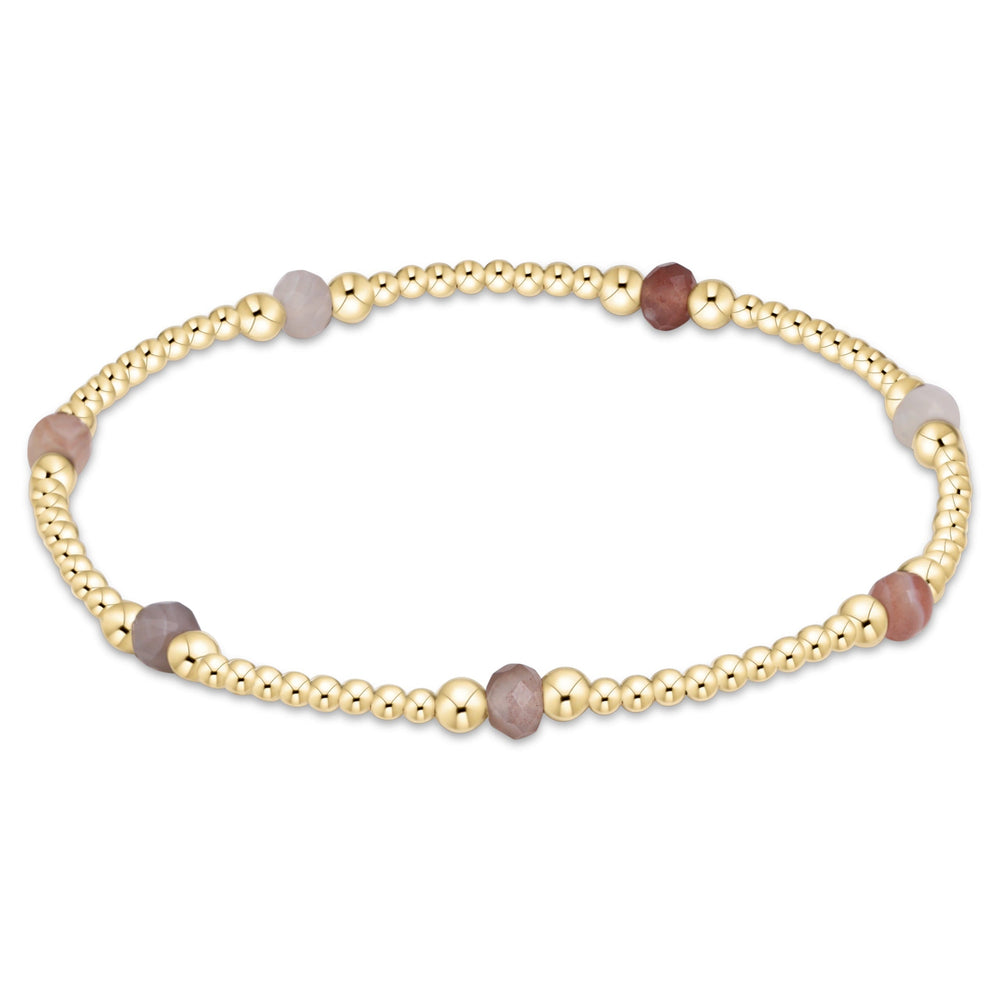 Enewton Purpose Gemstone 4mm bracelet, featuring polished gemstone beads on a delicate stretch band
