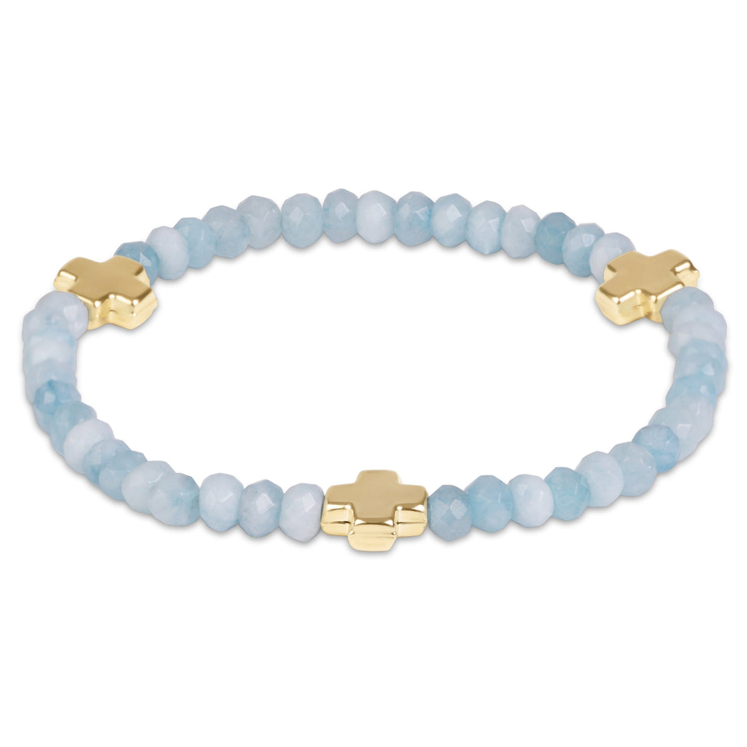 Enewton Signature Cross Gemstone Bracelet 26FW with cross charm and colorful gemstones