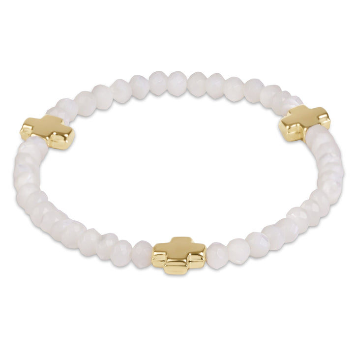 Enewton Signature Cross Gemstone Bracelet 26FW with polished cross charm and colorful gemstone beads