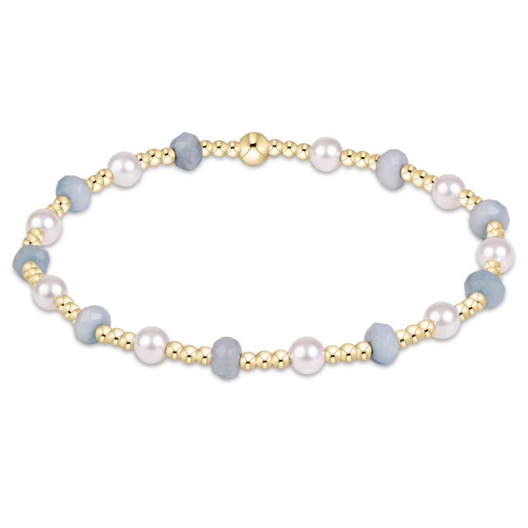 Enewton Sincerity Gemstone Pearl Bracelet 26FW with colorful gemstones and pearls on a delicate chain