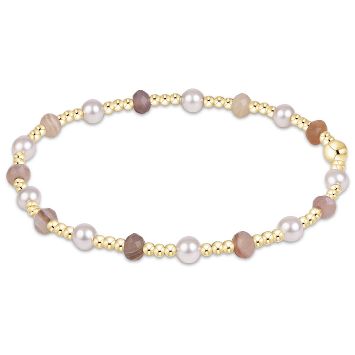 Enewton Sincerity Gemstone Pearl Bracelet 26FW with gemstone and pearl beads on a delicate accessory bracelet