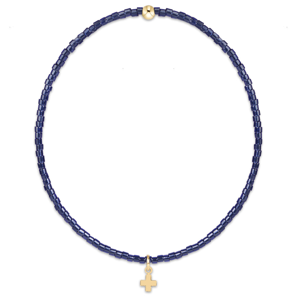Enewton Hope Classic Signature Cross 26FW accessory in navy with a classic cross design