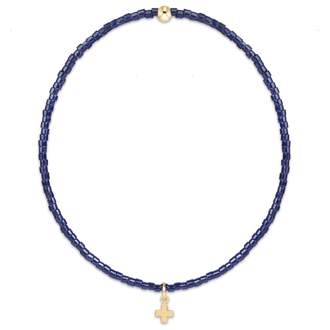 Enewton Hope Classic Signature Cross 26FW accessory in navy with a classic cross design