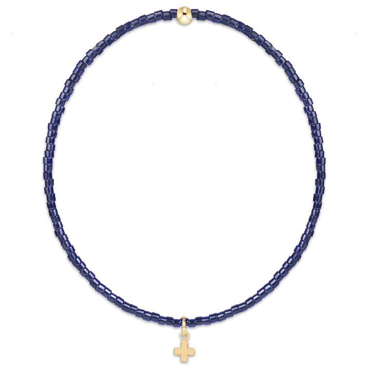 Enewton Hope Classic Signature Cross 26FW accessory in navy with a classic cross design