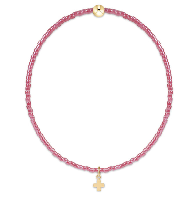 Enewton Hope Classic Signature Cross 26FW accessory in pink, featuring a classic cross design