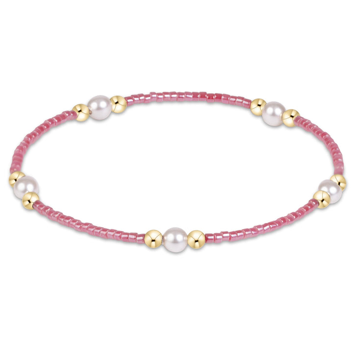 Enewton Hope Purpose pearl bracelet with pink beads and silver accents, stylish accessories for elegant jewelry looks.