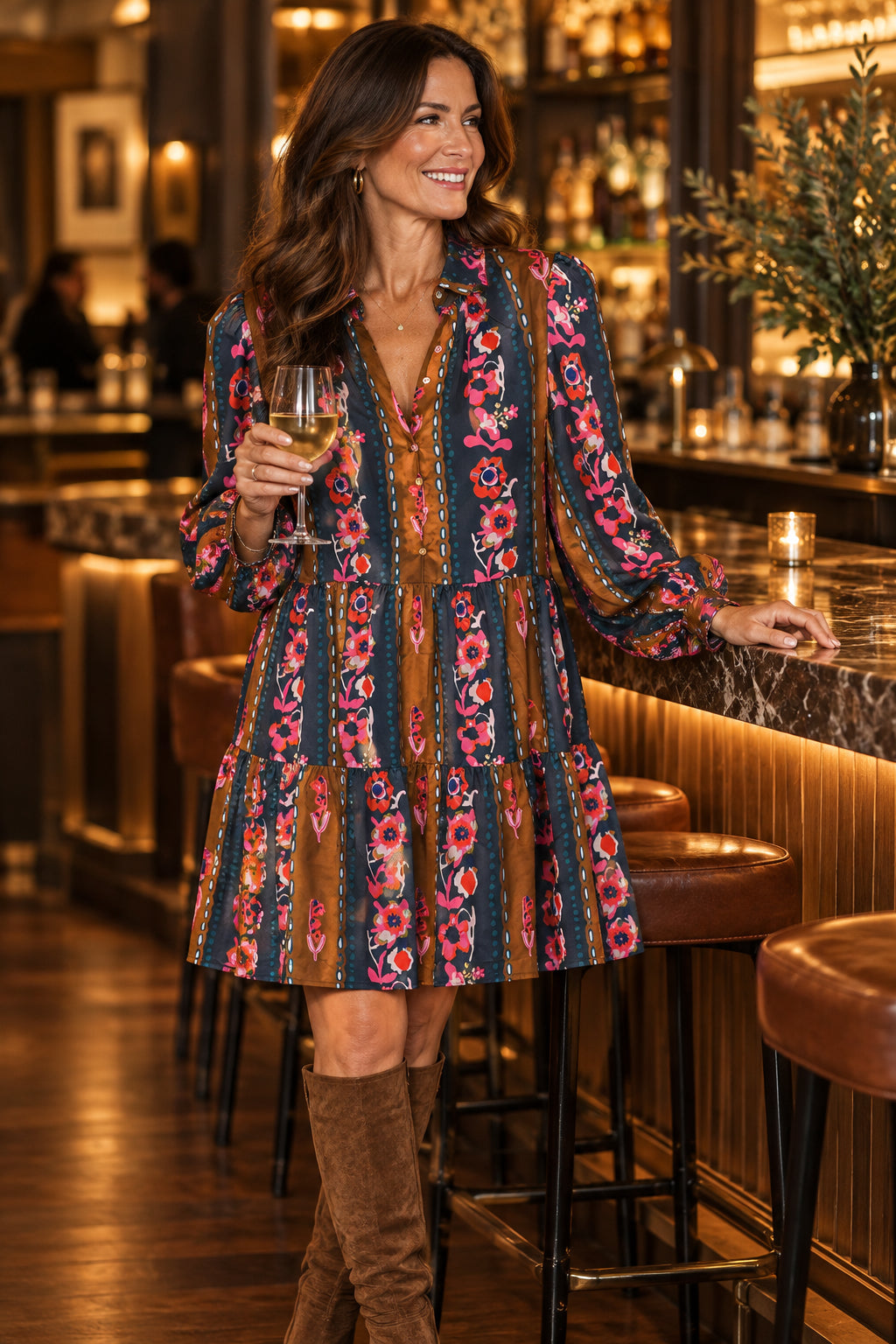 Blaise Tapestry Stripe Dress by Crosby by Mollie Burch, a stylish fall dress with vibrant stripe patterns and a comfortable fit.