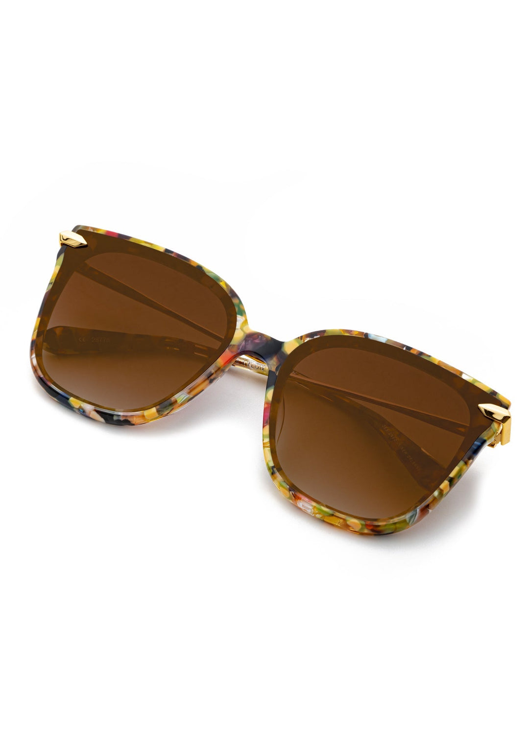 KREWE Dede Nylon Canary sunglasses, folded side view