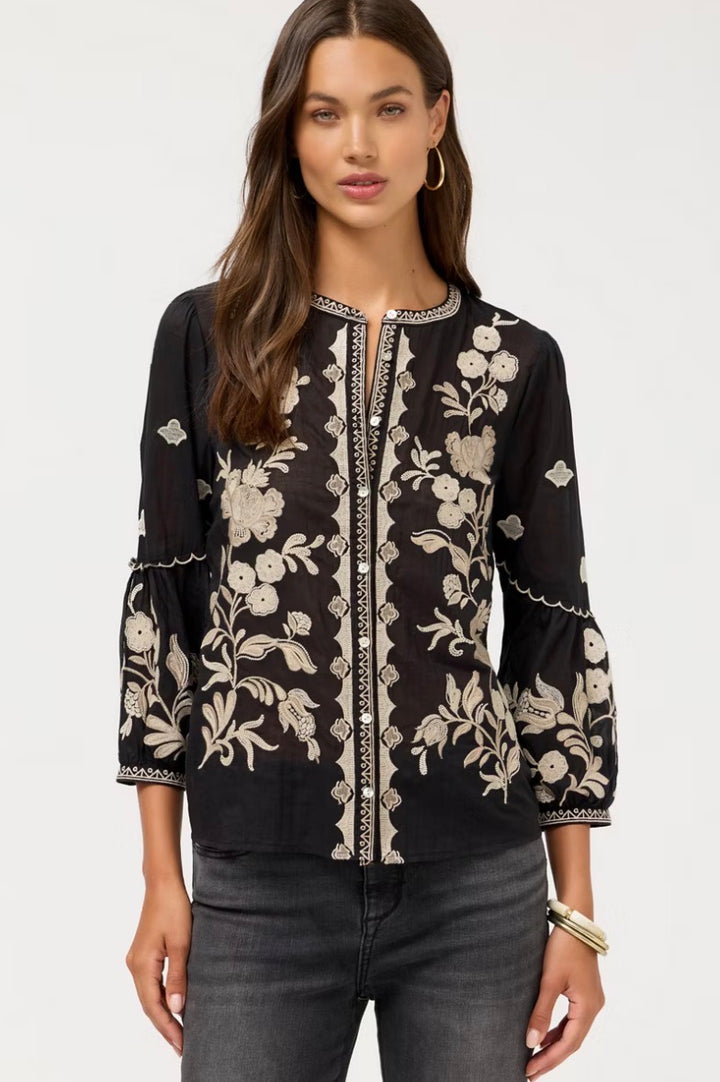 Soretta Scallop Sleeve Blouse