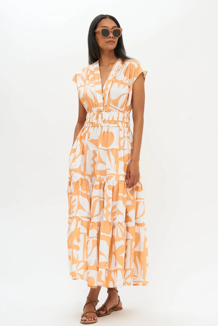 Ruched V-neck Maxi dress by Oliphant