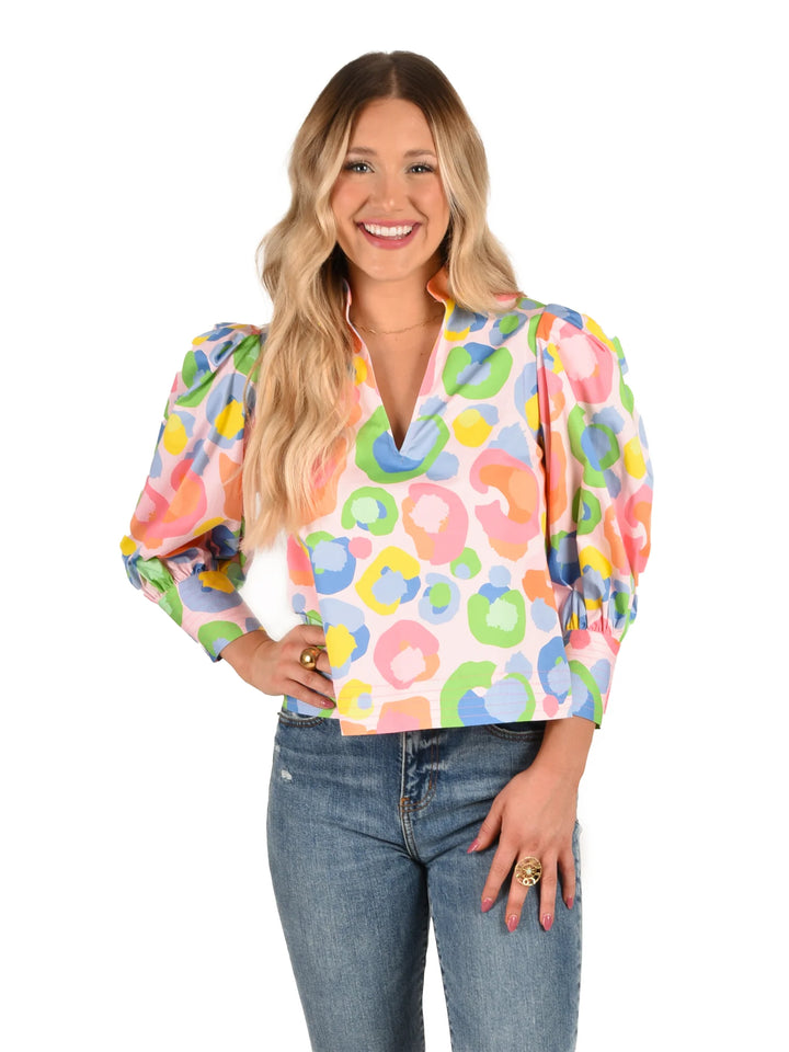 Hampton cheetah blouse