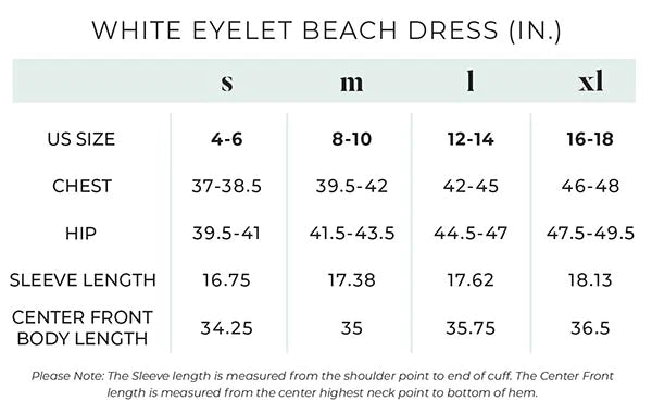 Eyelet beach dress