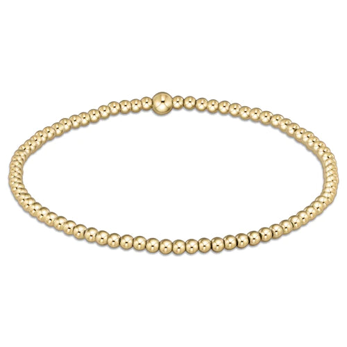 2.5MM Classic bead bracelet in gold