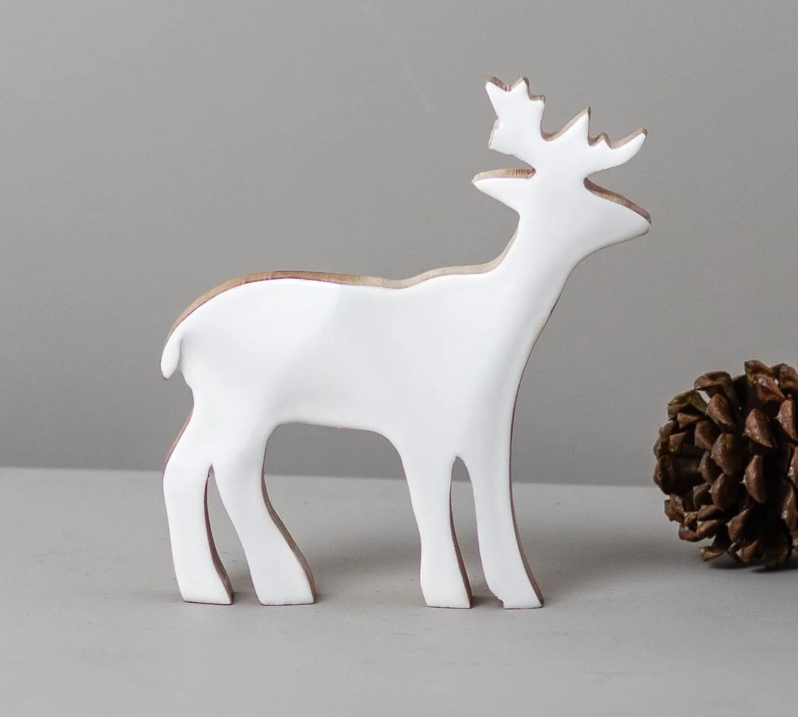 Wood Prancing Reindeer - large – Lemon Cabana