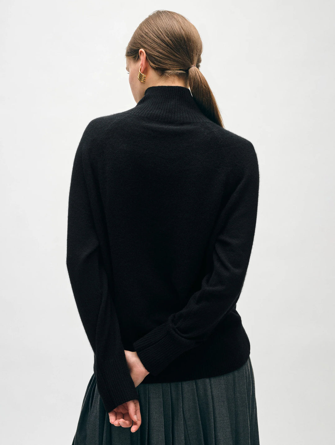 Cashmere Rib Standneck Sweater