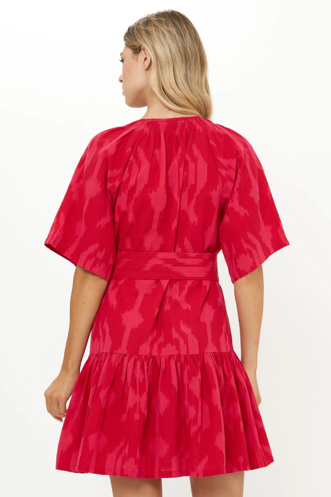 Tashkent Red Belted Mini-Dress