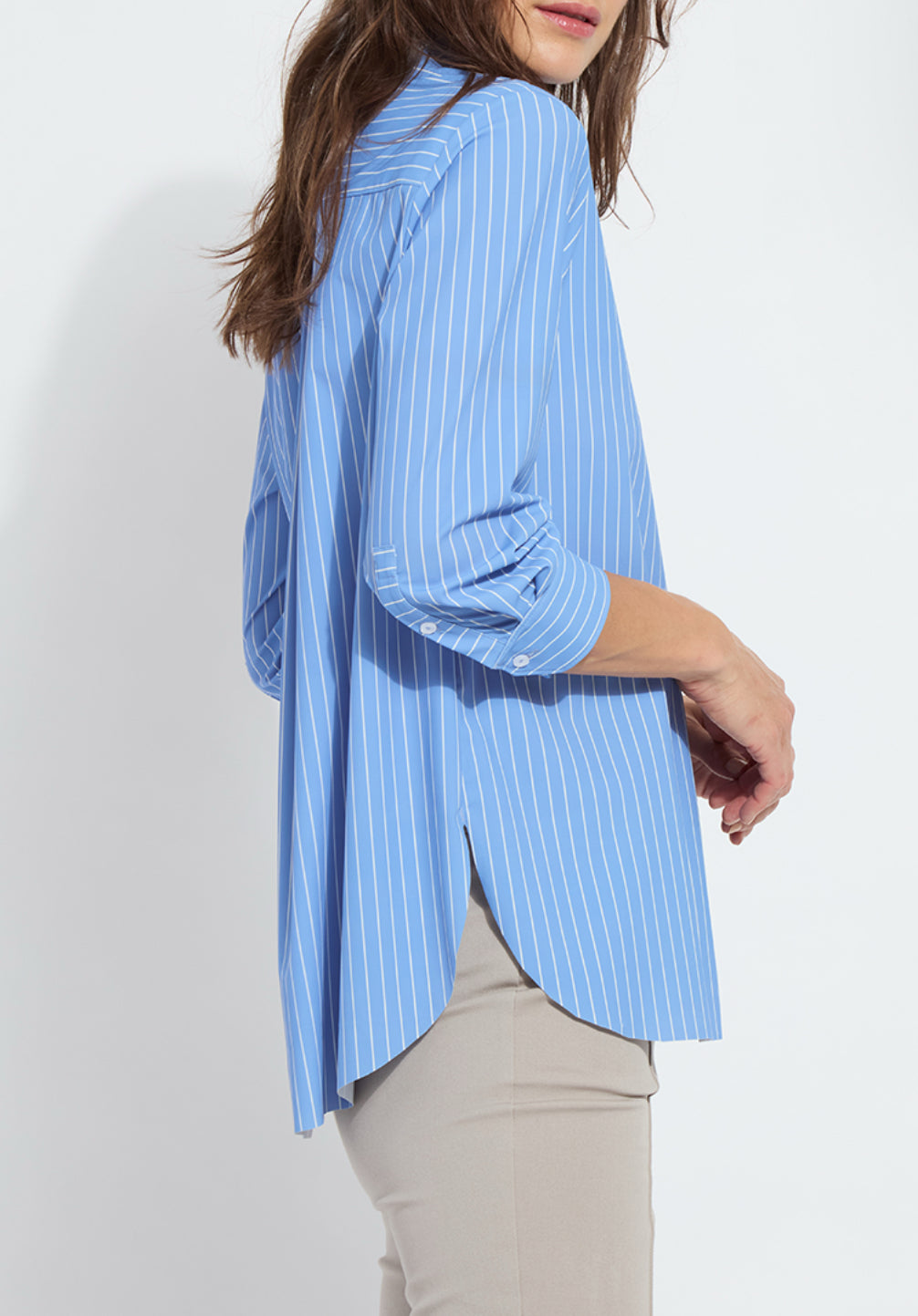 Schiffer Pinstripe 3/4 Sleeve Blouse